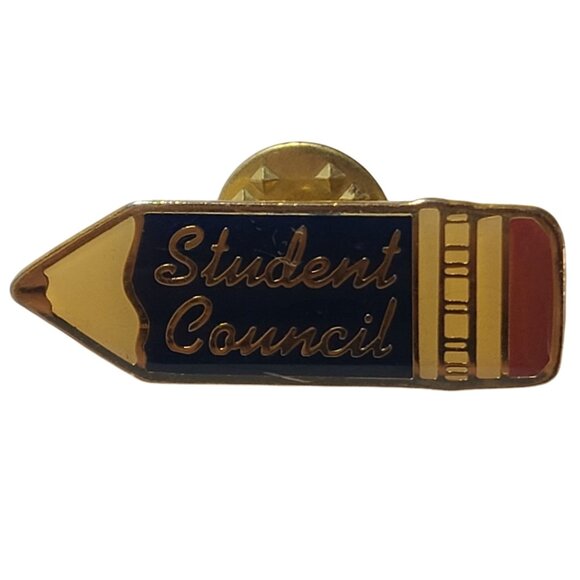 Vintage Anderson's It's Elementary Signed Student Council Pencil Lapel Pin - Picture 1 of 6